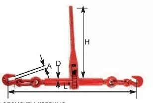 Стяжки цепные для крепления грузов с крюками  р-н 3.2 тонн L=6 метра купить в Ханты-Мансийске