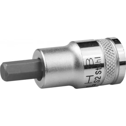 Торцовая бита-головка KRAFTOOL &quot;INDUSTRIE QUALITAT&quot;, материал S2, HEX, сатинированная, 1/2&quot;, H8 27908-08_z01 купить в Ханты-Мансийске