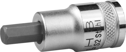 Торцовая бита-головка KRAFTOOL &quot;INDUSTRIE QUALITAT&quot;, материал S2, HEX, сатинированная, 1/2&quot;, H8 27908-08_z01 купить в Ханты-Мансийске