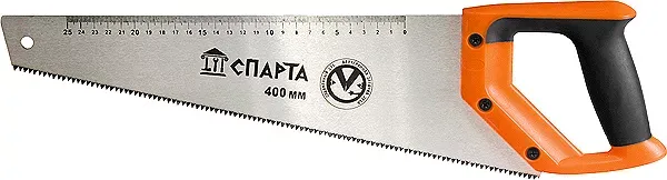 Ножовка по дереву 500 мм 7-8 TPI зуб-2D каленый зуб линейка двухкомпонентная рукоятка SPARTA 235035 купить в Ханты-Мансийске