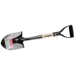 Лопата ЗУБР "МАСТЕР" ЗАВИДОВО автомобильная, деревянный черенок из дуба, пластиковая рукоятка, 210х150x660мм 39355_z01