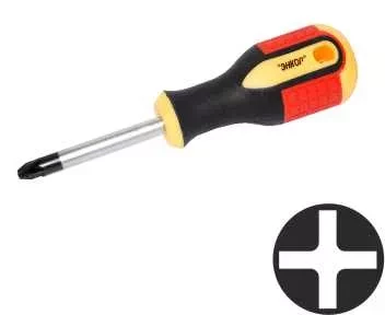 Отвертка крестовая РH№1х 75мм,трехкомп.рук 1/12/120 19671 купить в Ханты-Мансийске