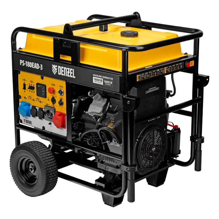 Генератор бензиновый Denzel PS-180EAD-3, 18 кВт,230/400 В, 65л, разъём ATS,перекл.режима,эл.старт купить в Ханты-Мансийске