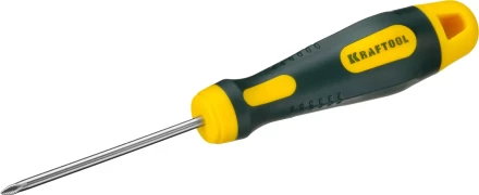 Отвертка KRAFTOOL, Cr-Mo-V сталь, двухкомпонентная противоскользящая рукоятка, PH, №0x60мм 250072-0-060 купить в Ханты-Мансийске