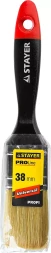 Кисть плоская STAYER "UNIVERSAL-PROFI", светлая натуральная щетина, деревянная ручка, 38мм 0104-038