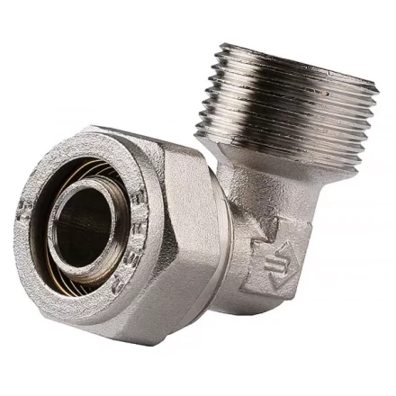 Уголок ЗУБР с наружной резьбой, цанга-штуцер, 1/2"х16х2,0 мм, никель 51409-16-1/2 купить в Ханты-Мансийске