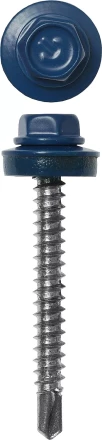 Саморезы ЗУБР окраш., RAL 5005 синий насыщен., для крепл. кров. матер. к дерев. обреш., 4.8x38мм, 300шт 4-300315-48-038-5005 купить в Ханты-Мансийске