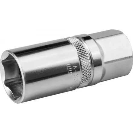 Торцовая головка KRAFTOOL &quot;INDUSTRIE QUALITAT&quot;, свечная с магнитом, Cr-V, FLANK, хромосатинированная, 1/2&quot;, 16 мм 27813-16_z01 купить в Ханты-Мансийске