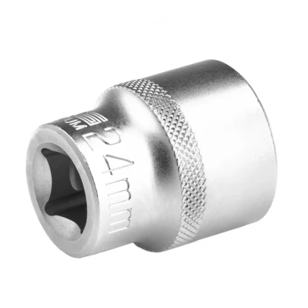 Головка торцевая 24 мм двенадцатигранная CrV под квадрат 1/2 хромированная Stels 13669 купить в Ханты-Мансийске