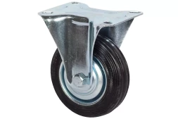 Аппаратное неповоротное колесо HITCH 160*36 резина черная FC63 (SZ084992)