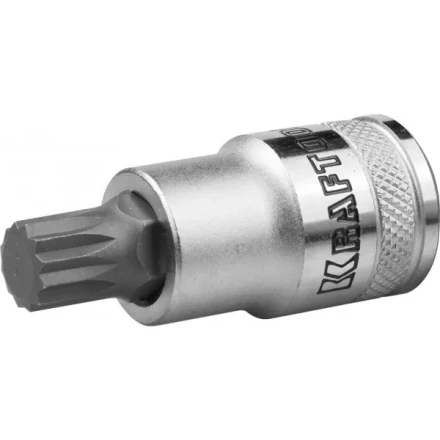 Торцовая бита-головка KRAFTOOL &quot;INDUSTRIE QUALITAT&quot;, материал S2, SPLINE, сатинированная, 1/2&quot;, M12 27911-12_z01 купить в Ханты-Мансийске