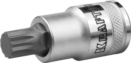 Торцовая бита-головка KRAFTOOL &quot;INDUSTRIE QUALITAT&quot;, материал S2, SPLINE, сатинированная, 1/2&quot;, M12 27911-12_z01 купить в Ханты-Мансийске