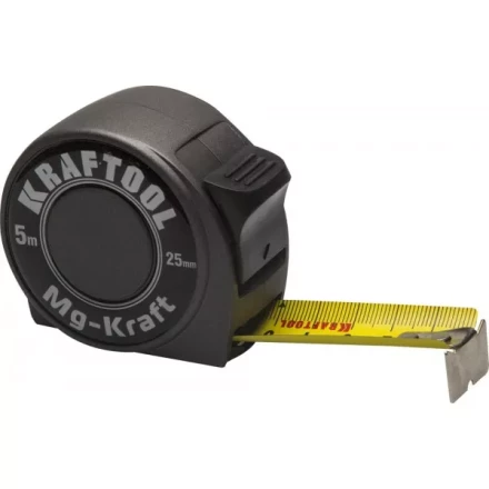 Рулетка KRAFTOOL &quot;MG-Kraft&quot;, особопроч корпус, Mg сплав, нейлон покрытие, суперкомпакт размер, 5м/25м 34129-05-25 купить в Ханты-Мансийске