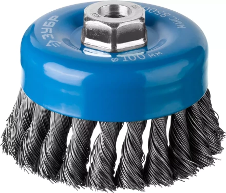 ЗУБР &quot;ПРОФЕССИОНАЛ&quot;. Щетка чашечная для УШМ, плетеные пучки стальной проволоки 0,5мм, 100ммхМ14 35275-100_z02 купить в Ханты-Мансийске