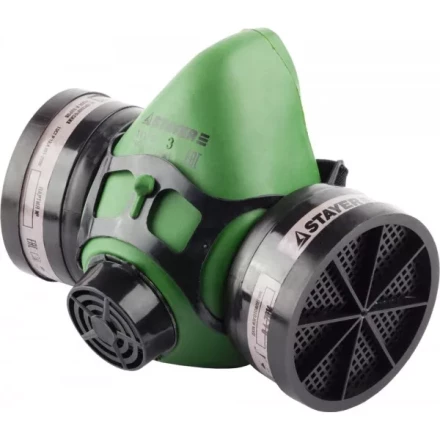 Полумаска STAYER &quot;MASTER&quot; фильтрующая противогазная, в комплекте с фильтрами А1 11175 купить в Ханты-Мансийске