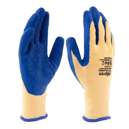 Перчатки трикотажные, полиэфирные, латексное рельефное покрытие, размер 9// Сибртех 677525 купить в Ханты-Мансийске