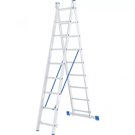 Лестница алюминиевая 2х9 ступеней двухсекционная СИБРТЕХ 97909 купить в Ханты-Мансийске