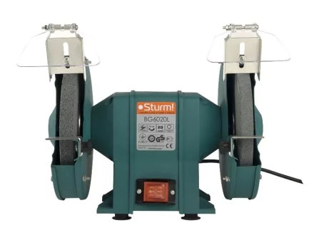 Станок точильный BG-6020 L 400Вт круг 200 х 20 х 16 мм 2950об/мин адаптер 10кг лампа STURM купить в Ханты-Мансийске