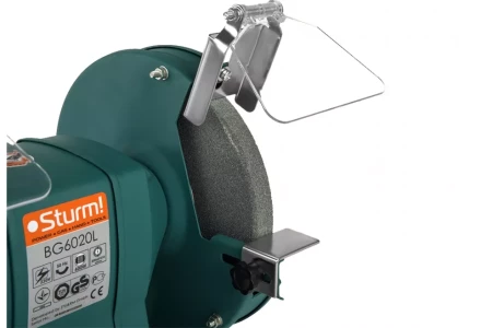 Станок точильный BG-6020 L 400Вт круг 200 х 20 х 16 мм 2950об/мин адаптер 10кг лампа STURM купить в Ханты-Мансийске