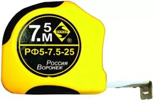 Рулетка 7,5м Велюр c 2-мя фиксаторами Энкор 10103 купить в Ханты-Мансийске