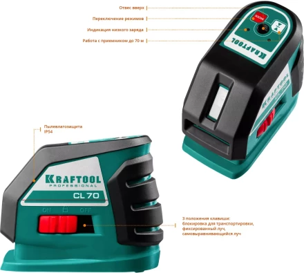 Нивелиры лазерные CL-70, 360 град, 20/70м, IP54 34660-2 купить в Ханты-Мансийске