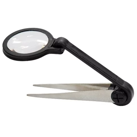 Лупа регулируемая с пинцетом 8-кратная D 25 мм Sparta 913805 купить в Ханты-Мансийске