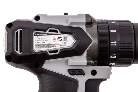 Аккумуляторная дрель-шуруповерт ИНТЕРСКОЛ ДАУ-13/18ВК (573.1.2.70) Li-ion АПИ (кейс, 2 х 1,5Ач, ЗУ) купить в Ханты-Мансийске