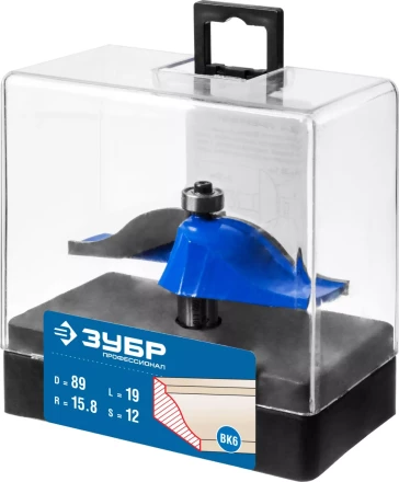 ЗУБР 89 x 19 мм, радиус 15.8 мм, фреза фигирейная №2, Профессионал (28760-89) купить в Ханты-Мансийске