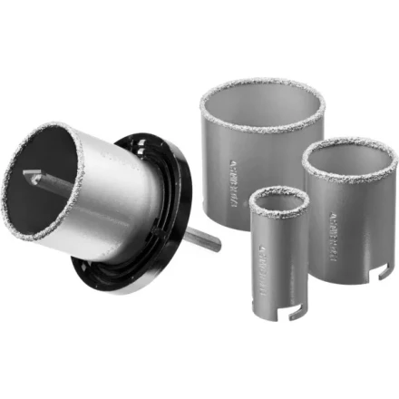 Набор STAYER &quot;PROFESSIONAL&quot;: Коронки с основанием и центровочным сверлом, d=33, 53, 67, 73мм, 6предм 33345-H6 купить в Ханты-Мансийске