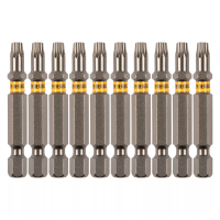 Бита TX 25х50, сталь S2, шестигранный профиль, 10 шт. Е 6,3 Denzel 11670