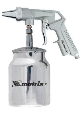 Пистолет пескоструйный с нижним бачком пневматический MATRIX 57326 купить в Ханты-Мансийске