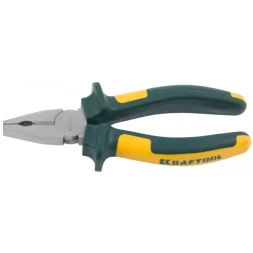 Плоскогубцы KRAFTOOL"KRAFT-MAX"комб,Cr-Mo,маслобензост двухкомп рукоятки,шарнирное соединение с повыш износост,160мм 22011-1-16