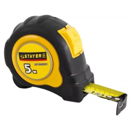 Рулетка STAYER "MASTER" "OMEGA" автостоп, обрезиненный корпус, 5мх25мм 3402-5_z01 купить в Ханты-Мансийске