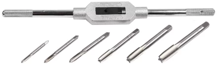 Набор ЗУБР &quot;МАСТЕР&quot; с металлореж. инструментом, метчики однопроходные М4-М12, метчикодержатель - на карточке, 7предметов 28126-H7 купить в Ханты-Мансийске