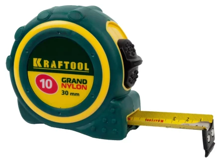 Рулетка KRAFTOOL &quot;GRAND&quot;, двухкомпонентный корпус, двусторонняя шкала, нейлоновое покрытие, 10мх30мм 3412-10_z01 купить в Ханты-Мансийске