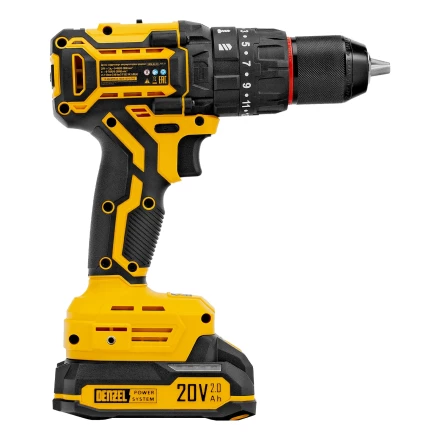 Дрель-шуруповерт аккумуляторная ударная бесщет. CIDH-BL-20, Li-Ion, 20 В// Denzel купить в Ханты-Мансийске