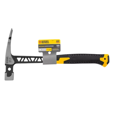 Молоток каменщика Denzel 10633, 680 г, цельнокованый, двухкомпонентная обрезиненная рукоятка купить в Ханты-Мансийске