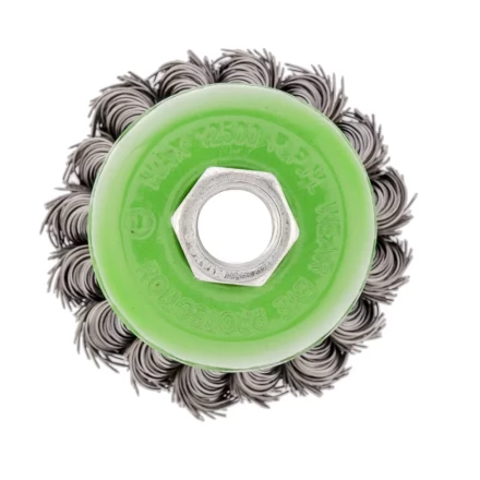 Щетка для УШМ, 65 мм, М14, &quot;чашка&quot;, крученая проволока 0.5 мм Сибртех 746207 купить в Ханты-Мансийске