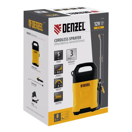Опрыскиватель аккумуляторный Denzel D-5LI, 5 л, Li-Ion акк., 12 В, 2 Ач 64790 купить в Ханты-Мансийске