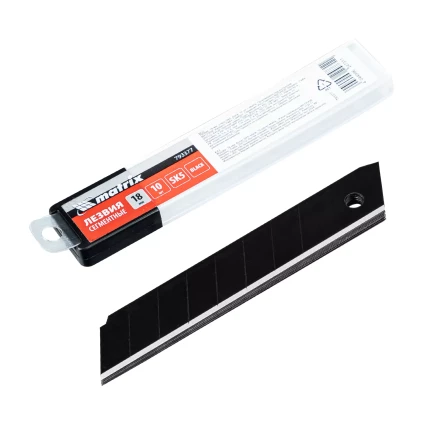 Лезвия, 18 мм, сталь SK5, black, 10 шт Matrix 793377 купить в Ханты-Мансийске