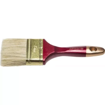 Кисть плоская STAYER &quot;UNIVERSAL-PROFI&quot;, светлая натуральная щетина, деревянная ручка, 75мм 0104-075 купить в Ханты-Мансийске