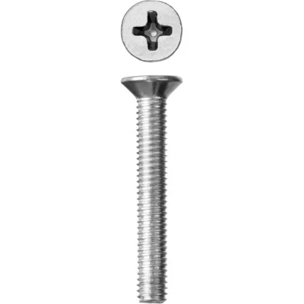 Винт DIN 965, M6 x 40 мм, 6 шт, кл. пр. 4.8, оцинкованный, ЗУБР 303116-06-040 купить в Ханты-Мансийске