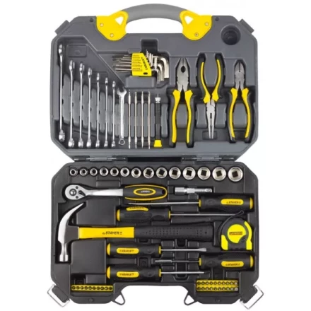 Набор инструментов STAYER &quot;PROFI&quot; универсальный, высококачественная CRV сталь, хромированное покрытие, 78 предметов 27710-H78 купить в Ханты-Мансийске