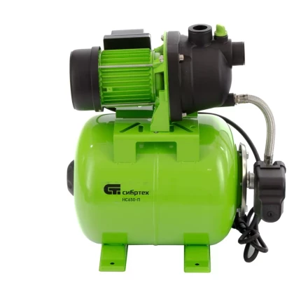 Насосная станция НС650-П, 650 Вт, напор 37 м, 3200 л/ч, ресивер 19 л Сибртех 97247 купить в Ханты-Мансийске