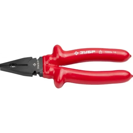 Плоскогубцы ЗУБР &quot;МАСТЕР&quot; &quot;ЭЛЕКТРИК&quot; комбинированные, диэлектрические, высоковольтные до ~1000В, 200мм 2214-1-20_z02 купить в Ханты-Мансийске