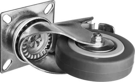 ЗУБР d 75 мм, г/п 50 кг, резина/полипропилен, поворотное колесо c тормозом (30956-75-B) купить в Ханты-Мансийске