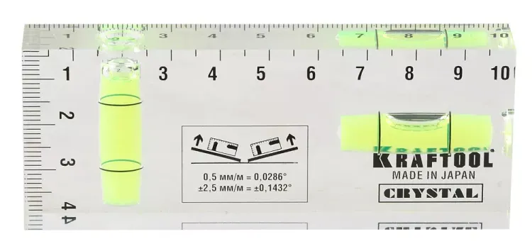 Уровень KRAFTOOL "PRO" "CRYSTAL" 2 ампулы, 40х100мм 1-34865-040 купить в Ханты-Мансийске