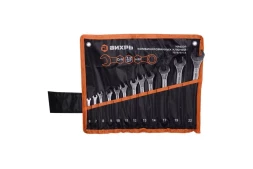 Набор комбинированных ключей Вихрь 12 шт. 6 - 22, в чехле 73/6/5/13