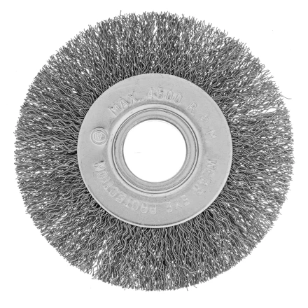 Щетка для УШМ, 100 мм, посадка 22.2 мм, плоская, витая проволока 0.3 мм Сибртех 746487 купить в Ханты-Мансийске