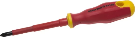 Отвертка STAYER "PROFI" "ELECTRO" диэлектрическая до 1000В, двухкомп рукоятка, PH № 2 х 100мм 25142-2-10 купить в Ханты-Мансийске